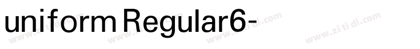 uniform Regular6字体转换
